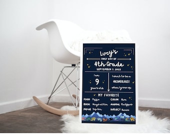PRINTABLE, EDITABLE Dragon-Themed First Day of School Sign | Wings of Fire | Digital