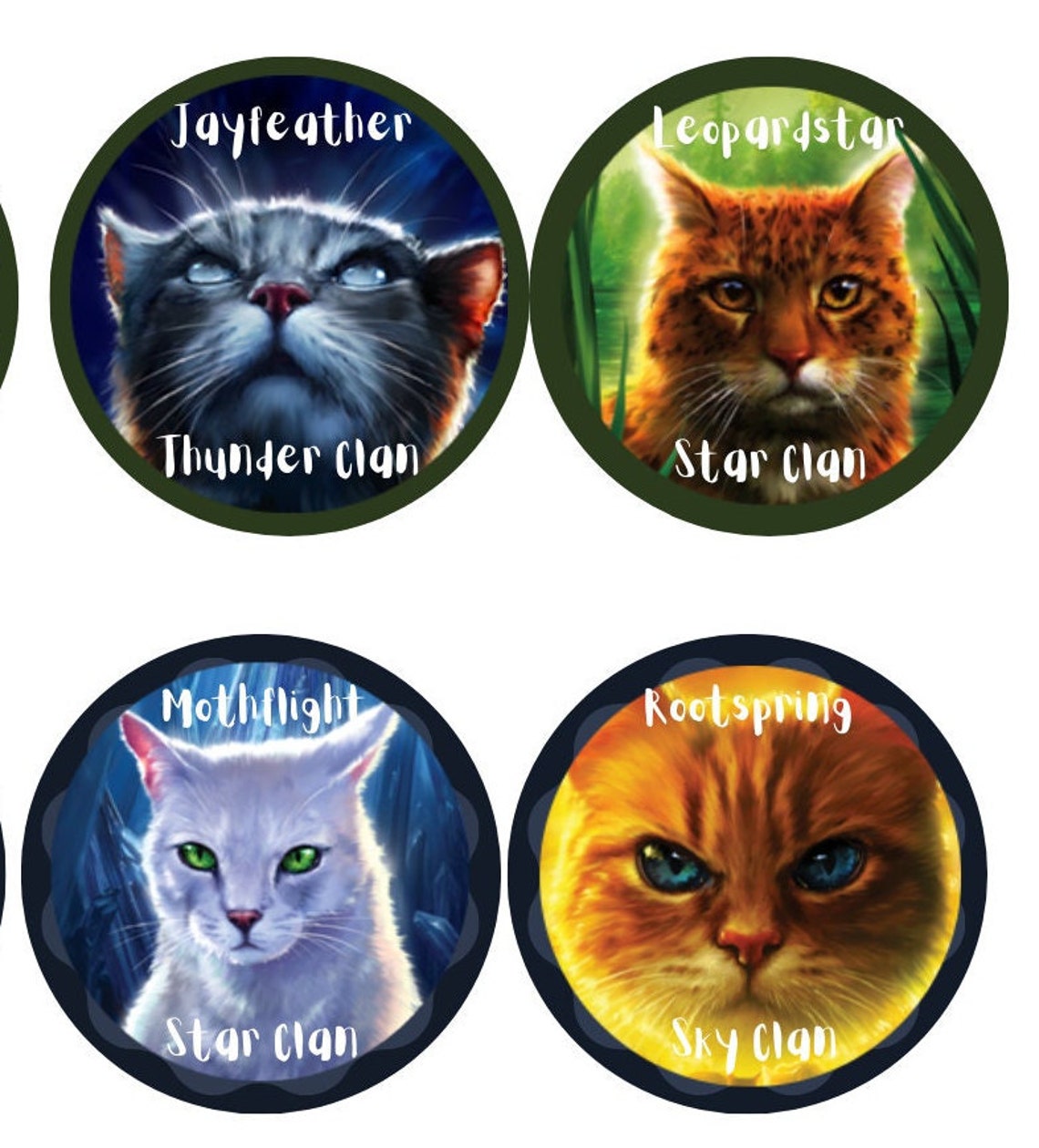 Printable Warrior Cat Cupcake Toppers Warriors Birthday Etsy Canada