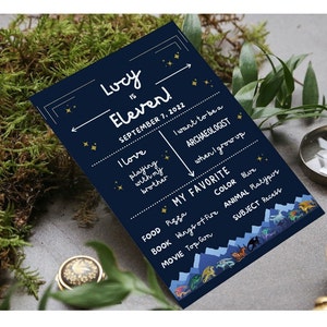Printable, Editable Dragon Birthday Board | Customizable | Wings of Fire | Birthday Sign | Digital