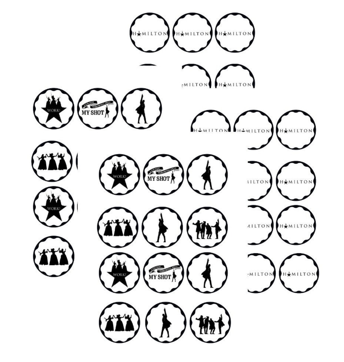 PRINTABLE Hamilton Cupcake Toppers Etsy