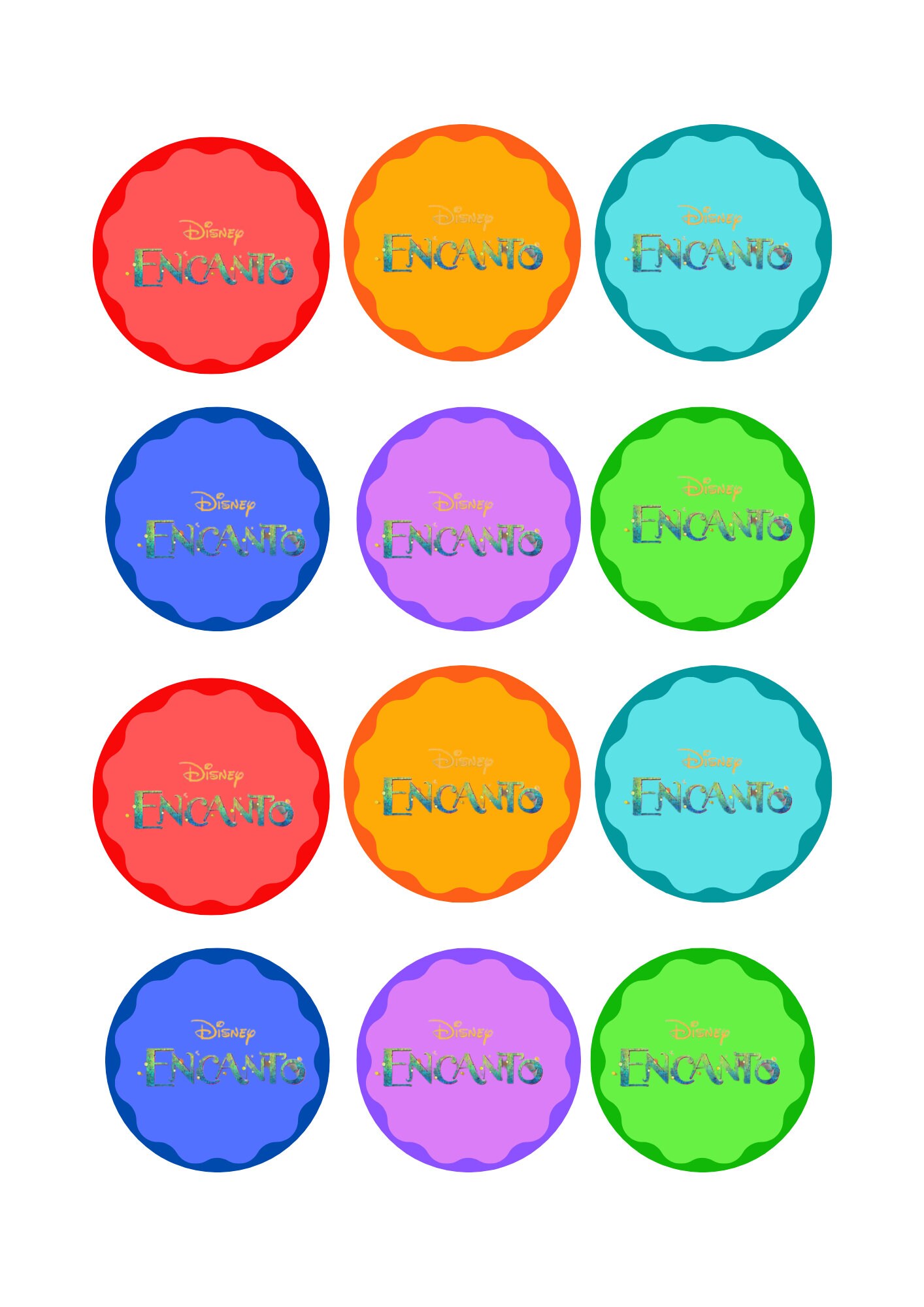 Printable Encantothemed Cupcake Toppers Encanto Party Digital File Etsy