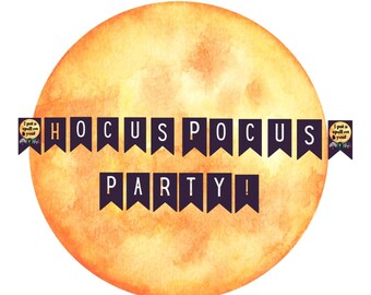 Striscione per feste a tema Hocus Pocus: tema del film di Halloween (PDF)