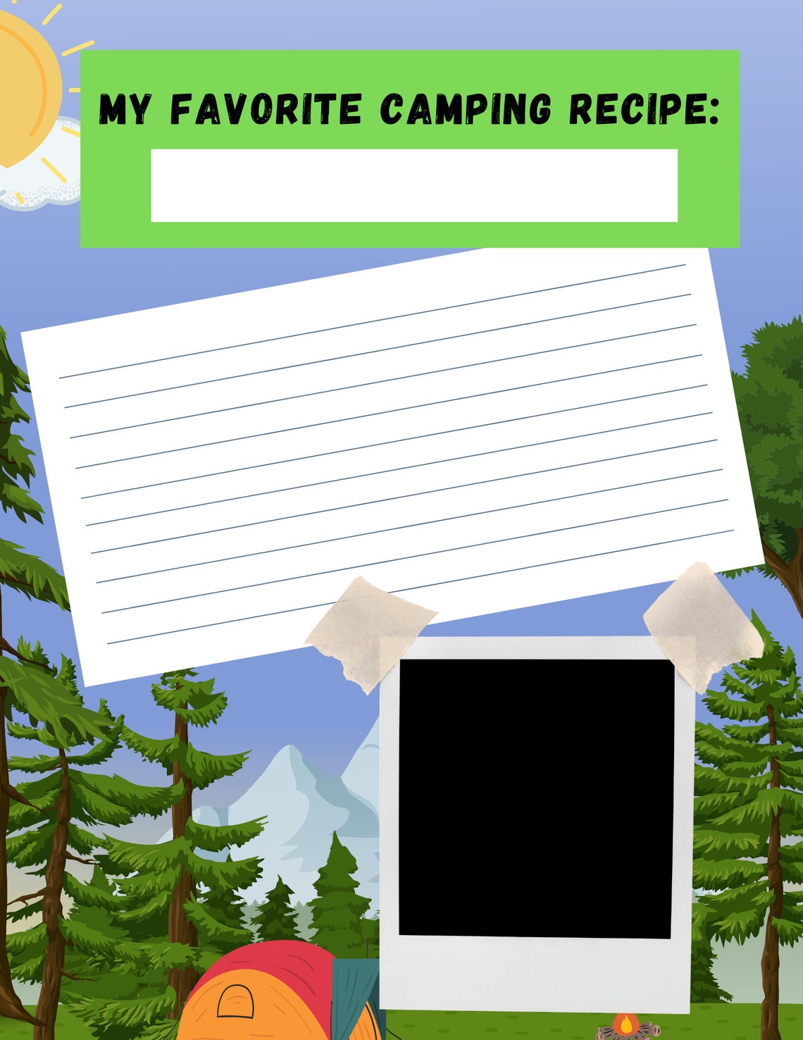 Printable Kids Camping Journal - Etsy