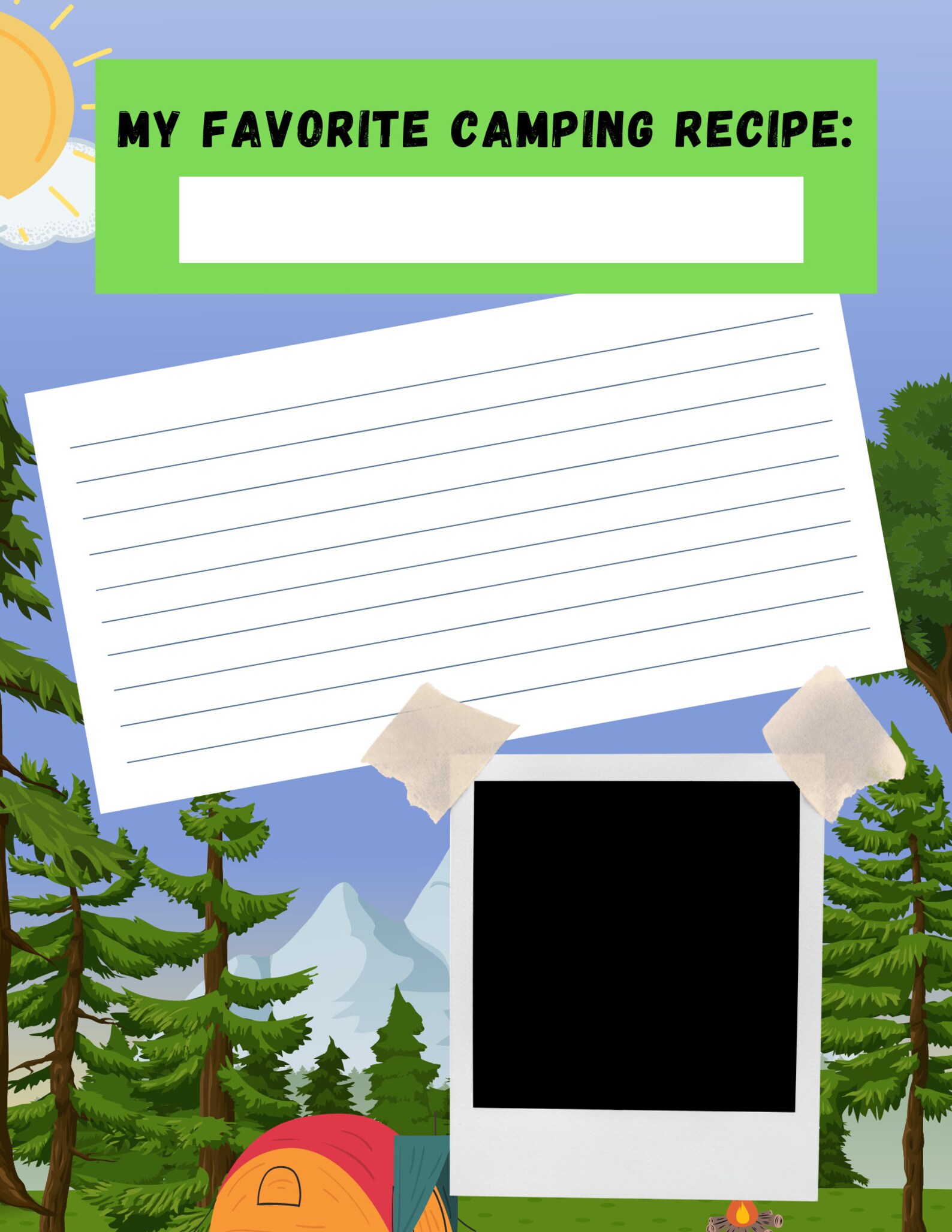 Printable Kids Camping Journal - Etsy
