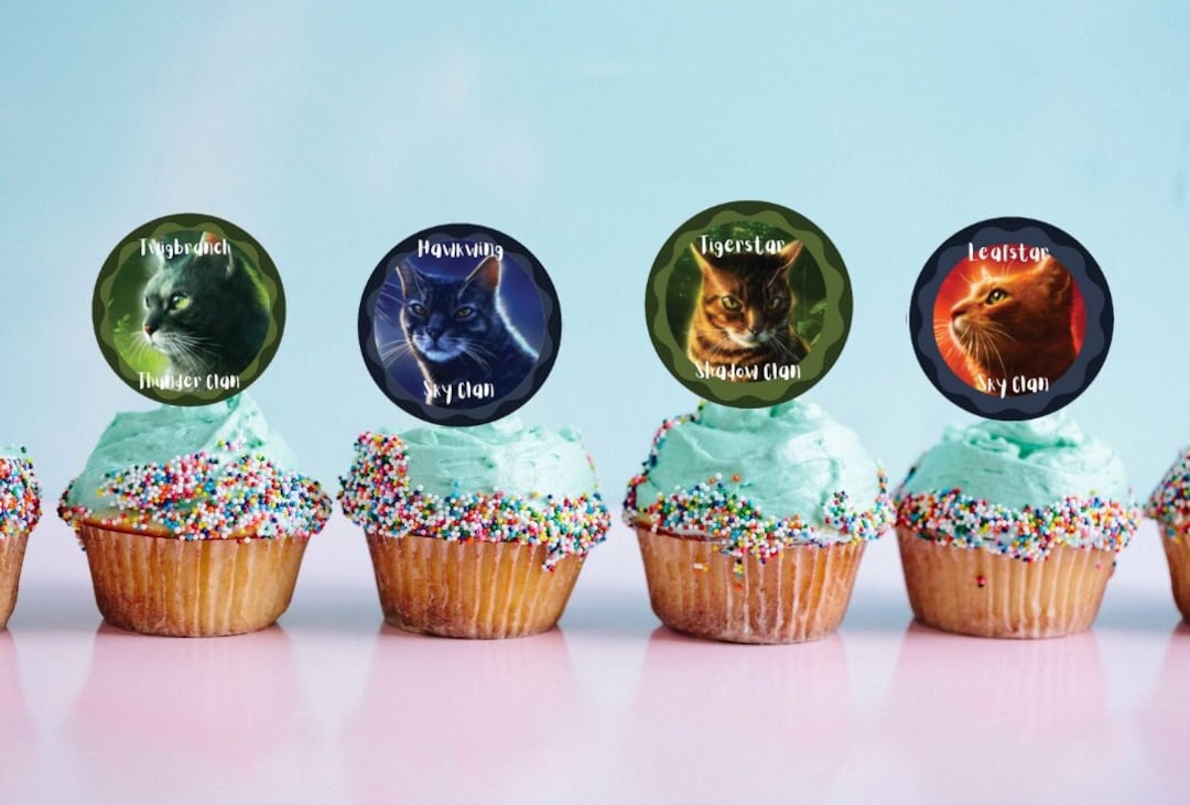 Printable Warrior Cat Cupcake Toppers Warriors Birthday - Etsy