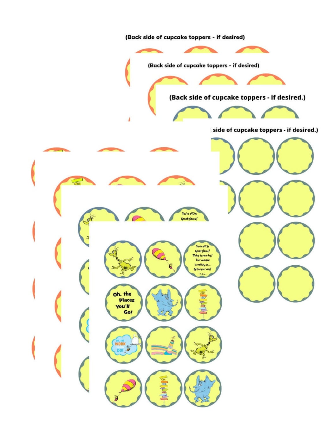 PRINTABLE oh, the Places You'll Go Party Package Dr. Seuss Graduation ...