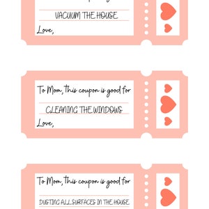 PRINTABLE and CUSTOMIZABLE Mothers Day Coupon Book - Etsy