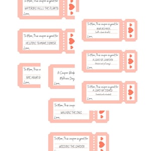 PRINTABLE and CUSTOMIZABLE Mothers Day Coupon Book - Etsy