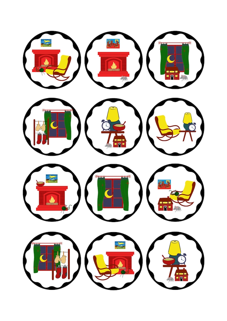 PRINTABLE Goodnight Moon Cupcake Toppers Goodnight Moon Baby Shower