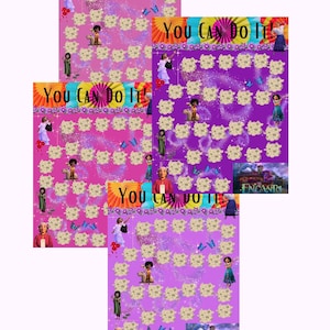 PRINTABLE Encanto-themed reward chart | Kids reward chart | Encanto | Potty Tracker | Reading Tracker | Sleep Tracker | Digital