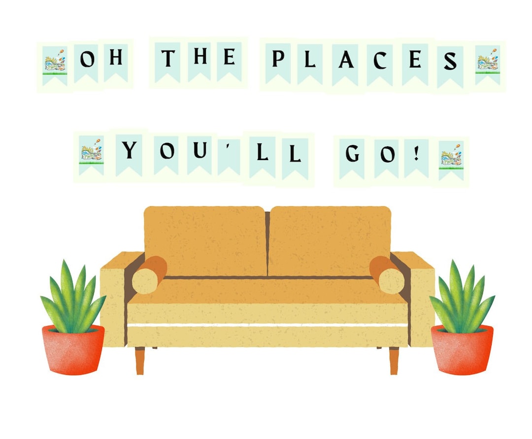 Printable "oh the Places You'll Go" Party Banner | Dr. Seuss | Graduation Party | Digital - Etsy