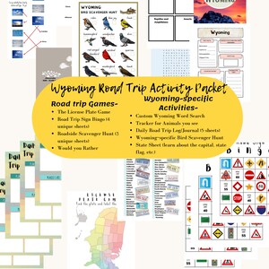 Wyoming Road Trip Games and Activities: Educational (Printable)