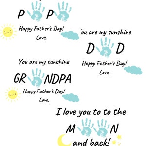 PRINTABLE Father's Day Handprint Art | Father's Day | Kid Art ...