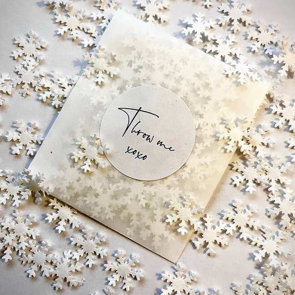 Biodegradable Snowflake Confetti | Pre-bagged | Ready to use | Winter Wedding | Christmas Confetti | Colours can be mixed