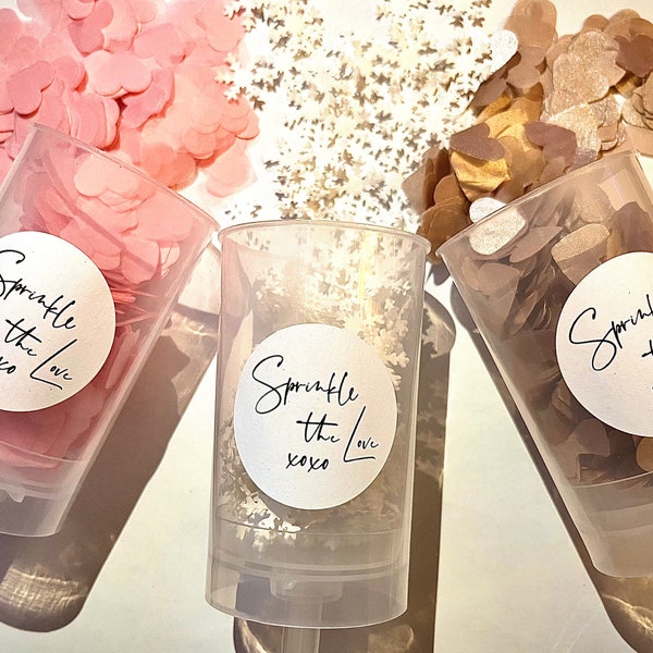 Biodegradable Confetti Push Pop | Any shape | Any colour or colour mix