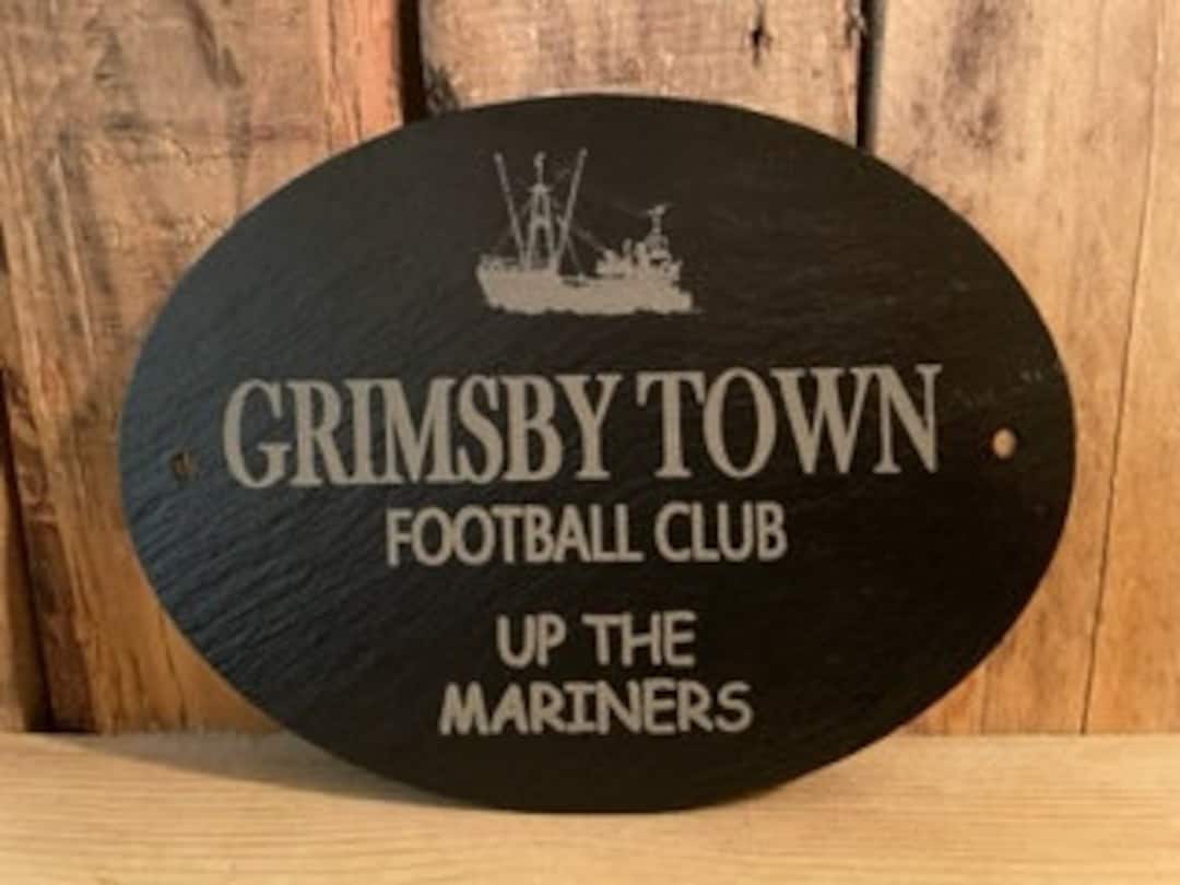 Grimsby Town Football Club Slate Plaque. Stunning Quality, 200mm X