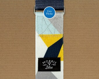 Martingale Patterned Collar. 38 mm Soft Polyester with metal D ring, Dog Collars