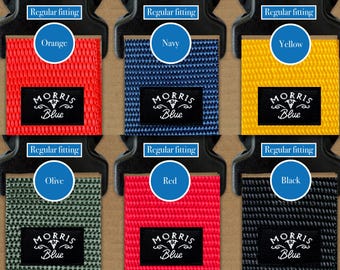 Regular Clip Collar 38mm. Polypropylene webbing with heavy duty plastic clip & metal D ring, Dog Collar | Dog Collar | Coloured Dog Collar |