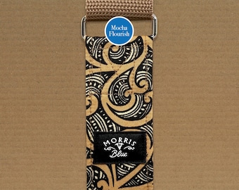 Martingale Collar. 38 mm Patterned cotton with polypropylene webbing and metal D ring, Dog Collars