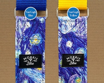 Martingale Collar. 38 mm Patterned cotton with polypropylene webbing and metal D ring, Dog Collars