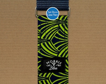 Martingale Patterned Collar. 38 mm Patterned cotton with polypropylene webbing and metal D ring, Dog Collars