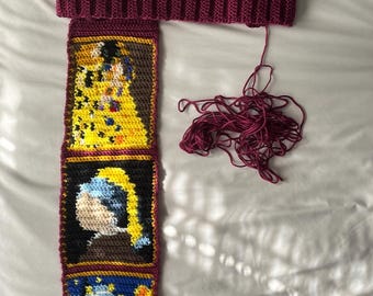 Famous Paintings Crochet Scarf Pattern (PDF only)