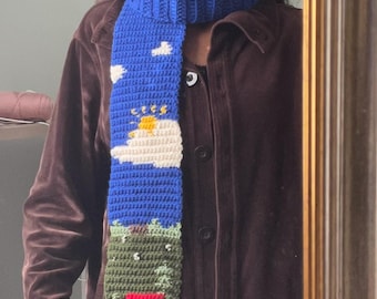 Farmhouse Crochet Scarf (Pattern ONLY)