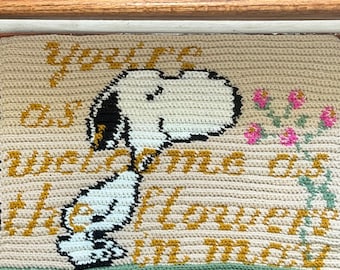 Snoopy Spring Crochet Tapestry Pattern