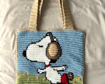 Roller Skating Snoopy Crochet Bag Pattern PDF (English)