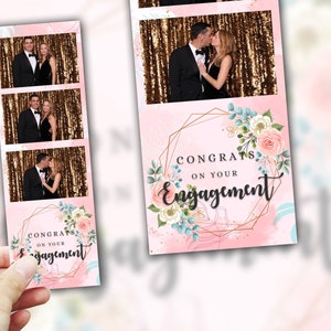 Photo booth template 2x6 photo booth strip for wedding, birthday, sweet 16, baby shower, bridal shower