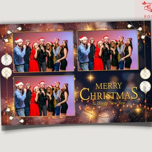 Christmas Photo Booth Template, Holiday Photo Booth Template, Xmas Photobooth Template 4x6 strip, Merry Christmas Photo Booth Template.