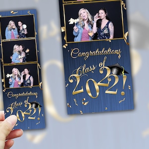 2x6 Graduation photo booth template class of 2022 photo booth stripe