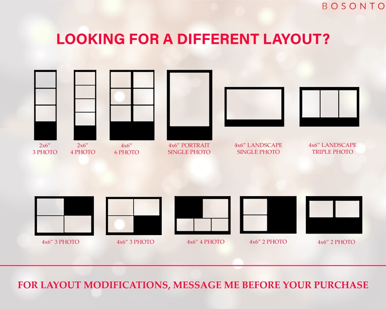 Wedding Photo Booth Template: 2x6 Strip Layout (digital Files) - Etsy