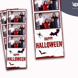 Halloween Photo Booth Template: 2x6&quot; Party Stripe (Digital Files)