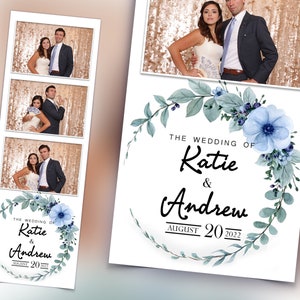 Photo booth template 2x6 photo booth strip for wedding, birthday, sweet 16, baby shower, bridal shower