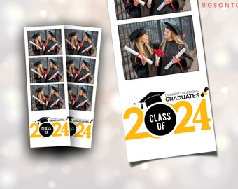 Sjabloon Photo Booth afstuderen 2024: bewerkbare PSD, png (digitale bestanden)