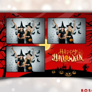 Halloween Photo Booth Template: Trick or Treat Party (Digital Files)
