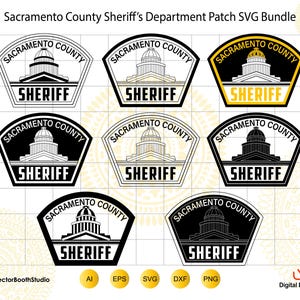 Sacramento County Sheriff Patch SVG Bundle | California Sheriff Department Badge (Digital Download)