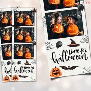 Halloween Photobooth Template: Pumpkin Strip Design (Digital Files)