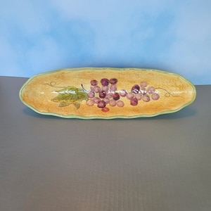 Serving Tray, Susan Wingets Certified International Olive or Celery Tray 16.5 Inches Long