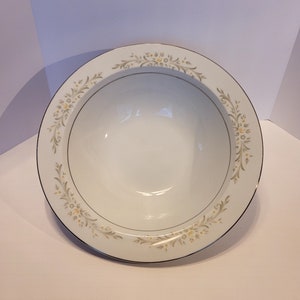 Wyndham Fontana Fine China Vegetable Bowl, Yellow Floral (10 inch)