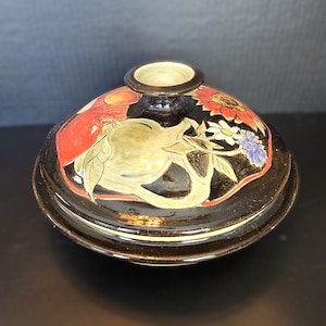 Vintage Studio Pottery Bowl & Lid Casserole Dish MCM