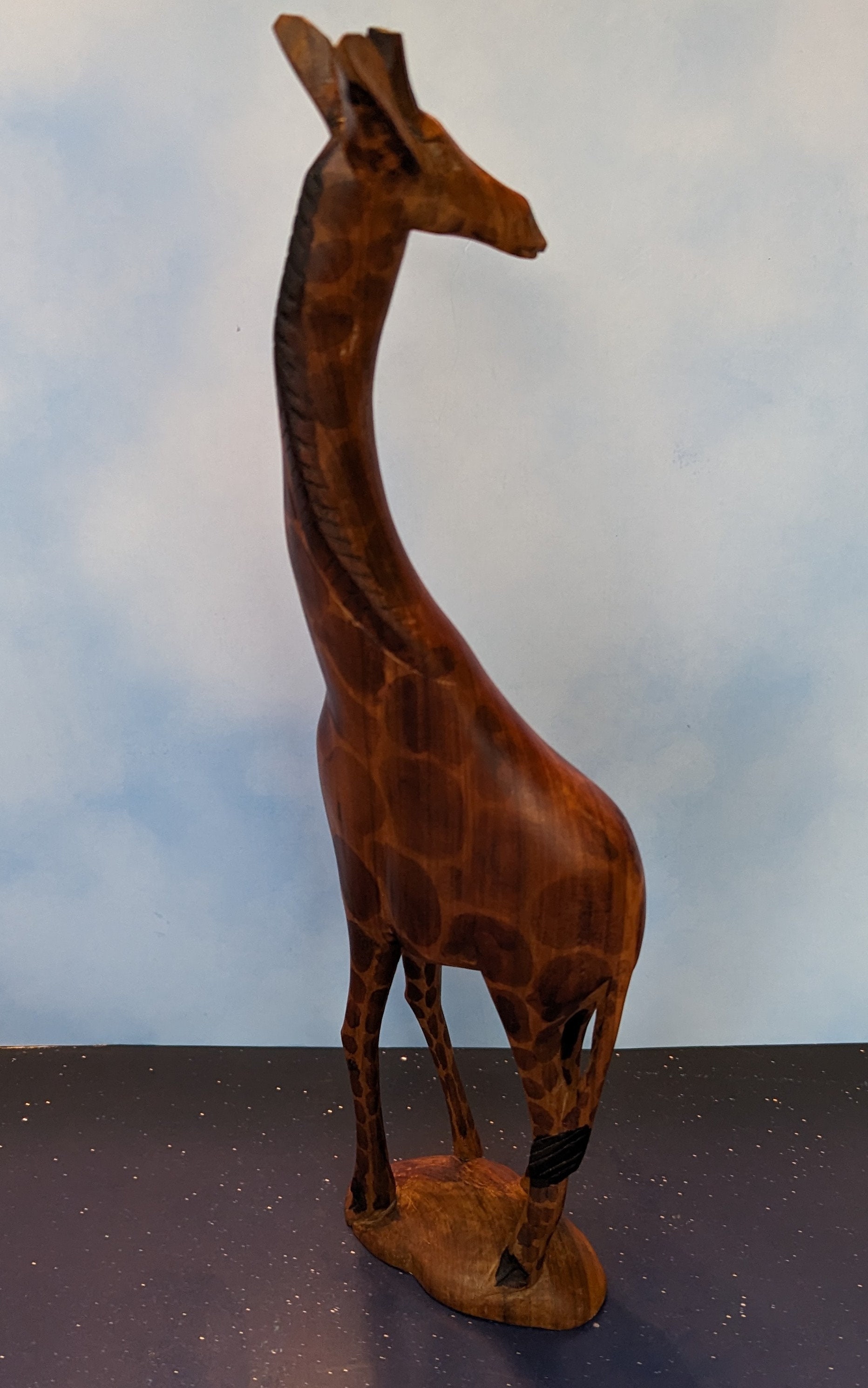 Wooden Giraffe Statue 18 Tall, Hand Carved, Hard Wood Etsy
