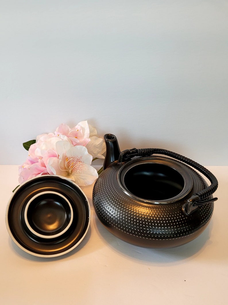 Teapot With Dark Brown Hobnail Design Sweet Expressions Regal Etsy