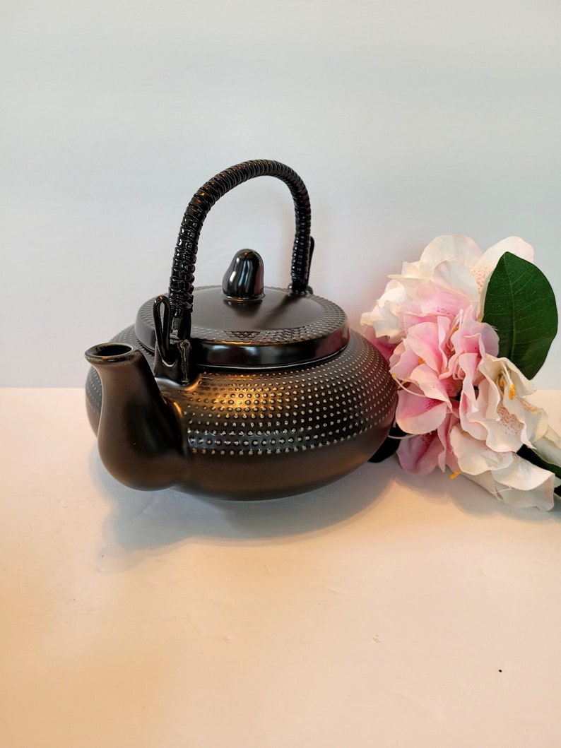 Teapot With Dark Brown Hobnail Design Sweet Expressions Regal Etsy