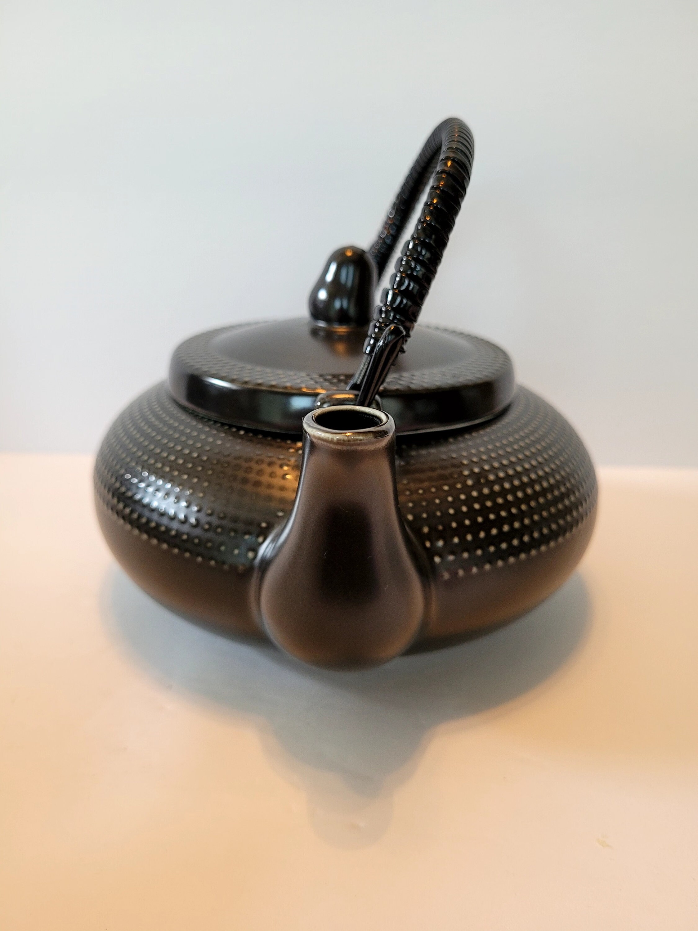 Teapot With Dark Brown Hobnail Design Sweet Expressions Regal Etsy