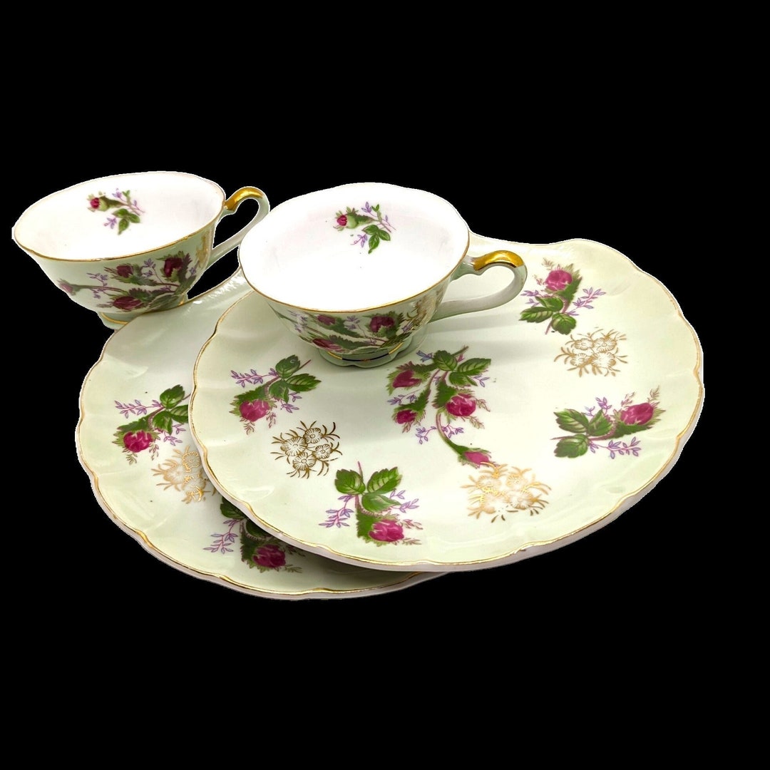 Lefton China Roses Vintage Lefton China Luncheon Set: Hand-painted Roses, Green, 1950s - Etsy