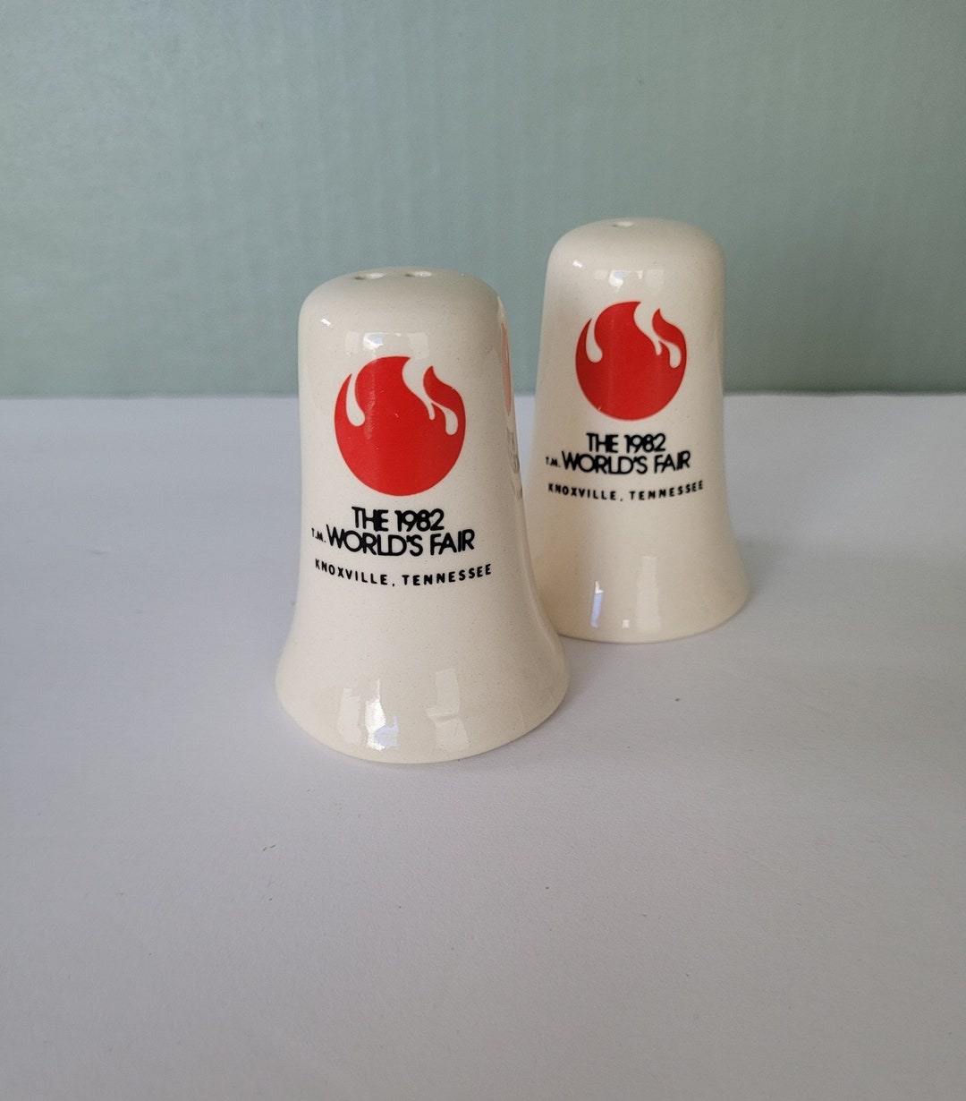 Salt and Pepper Shakers, World Fair 1982 in Knoxville Tennessee Etsy