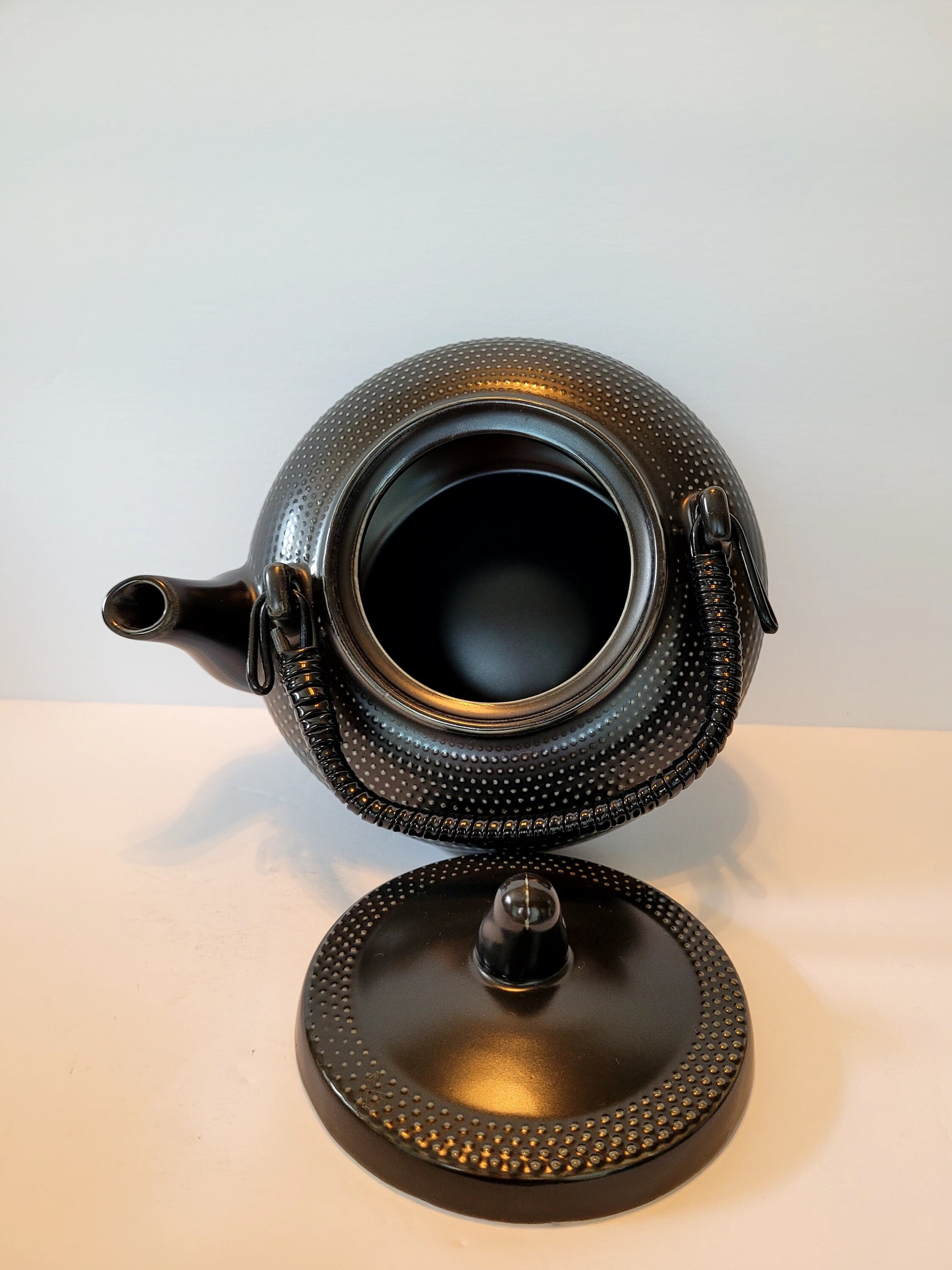 Teapot With Dark Brown Hobnail Design Sweet Expressions Regal Etsy