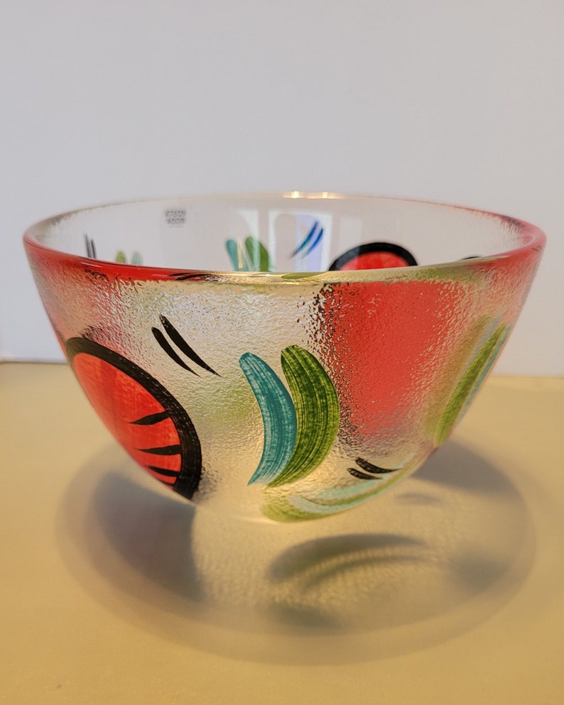 Bowl Glass Kosta Boda Vintage Hearts Bowl Signed by Ulrica Etsy